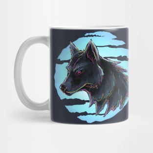 Wolf and Moon Mug